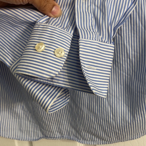 Cafe Cotton Barney sky blue stripe slim fit shirt - Picture 8 of 10